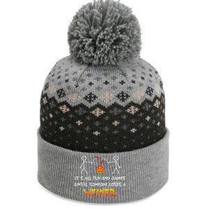 Funny Camp Its All Fun And Games Until Someone Loses Weiner Gift The Baniff Cuffed Pom Beanie