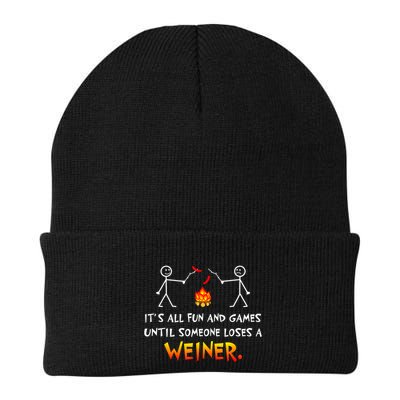 Funny Camp Its All Fun And Games Until Someone Loses Weiner Gift Beanie