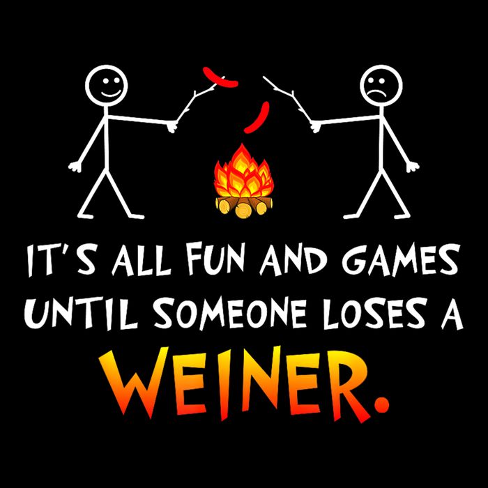 Funny Camp Its All Fun And Games Until Someone Loses Weiner Gift Drawstring Bag