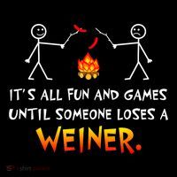 Funny Camp Its All Fun And Games Until Someone Loses Weiner Gift Sustainable Knit Beanie