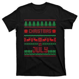 Funny Christmas In July Summer Ugly Sweater Santa Xmas T-Shirt