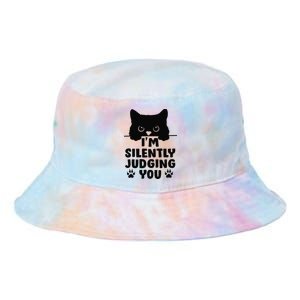 Funny Cat I'm Silently Judging You Tie Dye Newport Bucket Hat