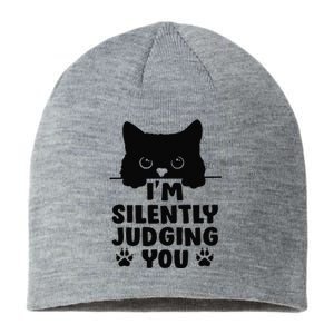 Funny Cat I'm Silently Judging You Sustainable Beanie