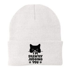 Funny Cat I'm Silently Judging You Knit Cap Winter Beanie