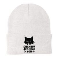 Funny Cat I'm Silently Judging You Knit Cap Winter Beanie