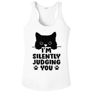 Funny Cat I'm Silently Judging You Ladies PosiCharge Competitor Racerback Tank