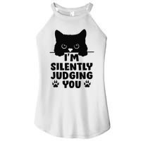 Funny Cat I'm Silently Judging You Women's Perfect Tri Rocker Tank