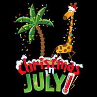 Funny Christmas In July Santa Giraffe Palm Tree Xmas Sweatshirt