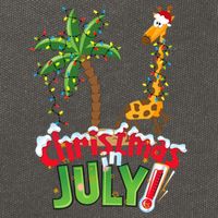 Funny Christmas In July Santa Giraffe Palm Tree Xmas Cotton Canvas Backpack