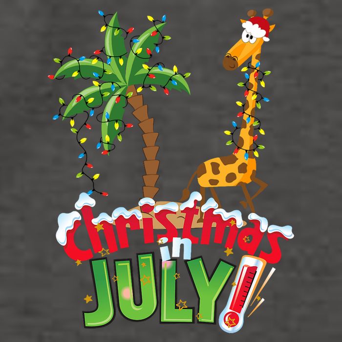 Funny Christmas In July Santa Giraffe Palm Tree Xmas Vector Backpack