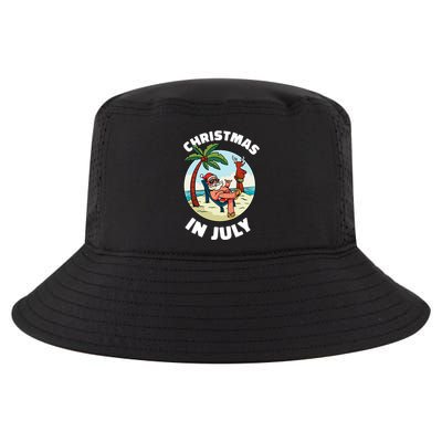 Funny Christmas In July Summer Santa On Beach Xmas Cool Comfort Performance Bucket Hat
