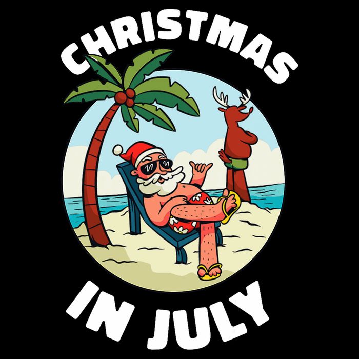 Funny Christmas In July Summer Santa On Beach Xmas Zip Tote Bag