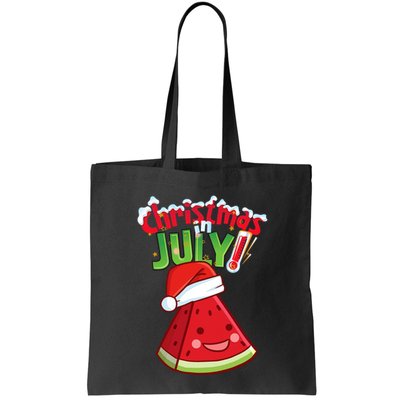 Funny Christmas In July Summer Watermelon Santa Hat Bag