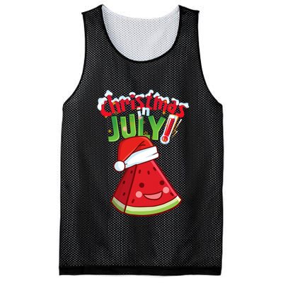 Funny Christmas In July Summer Watermelon Santa Hat Mesh Reversible Basketball Jersey Tank