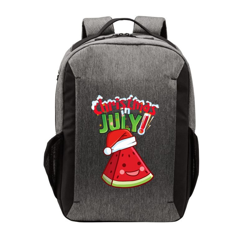 Funny Christmas In July Summer Watermelon Santa Hat Vector Backpack
