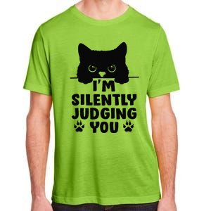 Funny Cat Im Silently Judging You Adult ChromaSoft Performance T-Shirt