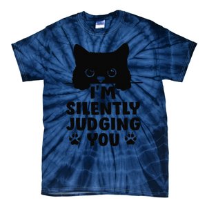 Funny Cat Im Silently Judging You Tie-Dye T-Shirt