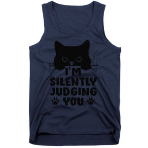 Funny Cat Im Silently Judging You Tank Top