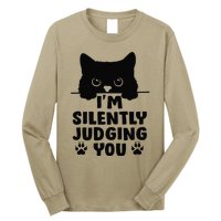 Funny Cat Im Silently Judging You Long Sleeve Shirt