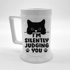 Funny Cat Im Silently Judging You Beer Stein