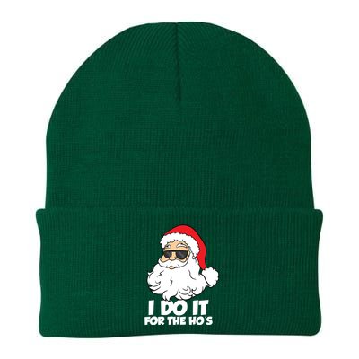 Funny Christmas I Do It For The Hos Christmas Santa Great Gift Knit Cap Winter Beanie