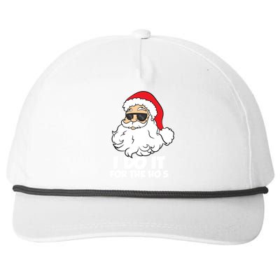 Funny Christmas I Do It For The Hos Christmas Santa Great Gift Snapback Five-Panel Rope Hat