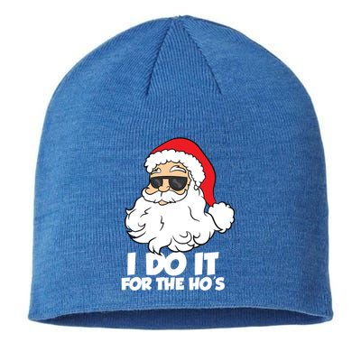 Funny Christmas I Do It For The Hos Christmas Santa Great Gift Sustainable Beanie