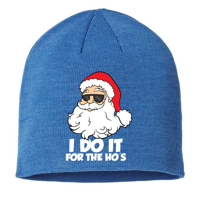 Funny Christmas I Do It For The Hos Christmas Santa Great Gift Sustainable Beanie