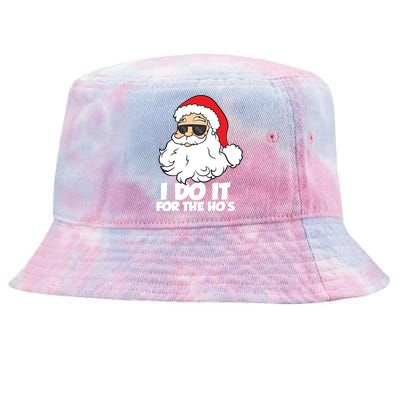 Funny Christmas I Do It For The Hos Christmas Santa Great Gift Tie-Dyed Bucket Hat