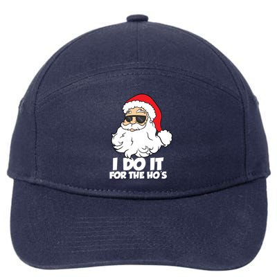 Funny Christmas I Do It For The Hos Christmas Santa Great Gift 7-Panel Snapback Hat