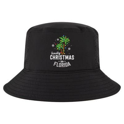 Family Christmas In Florida Palm Trees Xmas Beach Vacation Cool Comfort Performance Bucket Hat
