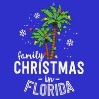 Family Christmas In Florida Palm Trees Xmas Beach Vacation 16 in Basic Backpack