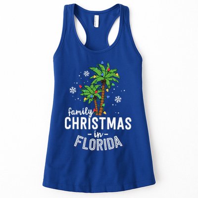 Family Christmas In Florida Palm Trees Xmas Beach Vacation Womens Tank Top