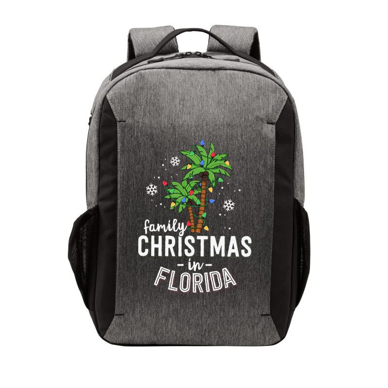 Family Christmas In Florida Palm Trees Xmas Beach Vacation Vector Backpack