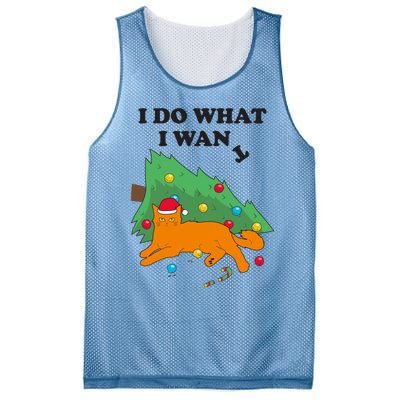 Funny Cat I Do What I Want Christmas Graphic Gift Cute Gift Mesh Reversible Basketball Jersey Tank