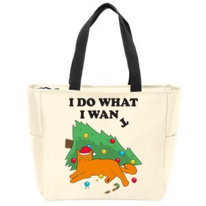 Funny Cat I Do What I Want Christmas Graphic Gift Cute Gift Zip Tote Bag