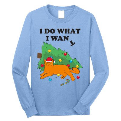 Funny Cat I Do What I Want Christmas Graphic Gift Cute Gift Long Sleeve Shirt