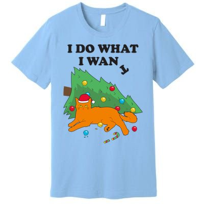 Funny Cat I Do What I Want Christmas Graphic Gift Cute Gift Premium T-Shirt