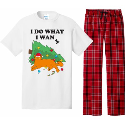 Funny Cat I Do What I Want Christmas Graphic Gift Cute Gift Pajama Set