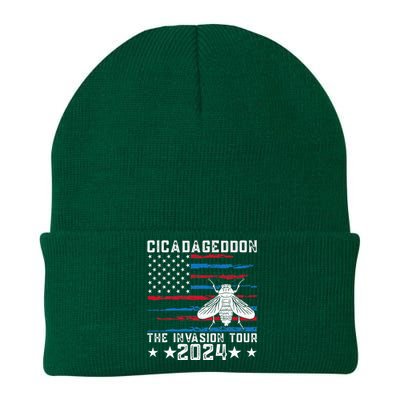 Funny Cicadageddon Invasion 2024 Cicada Event Knit Cap Winter Beanie