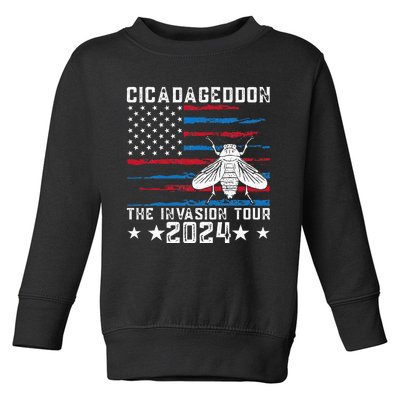 Funny Cicadageddon Invasion 2024 Cicada Event Toddler Sweatshirt