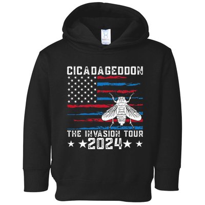 Funny Cicadageddon Invasion 2024 Cicada Event Toddler Hoodie