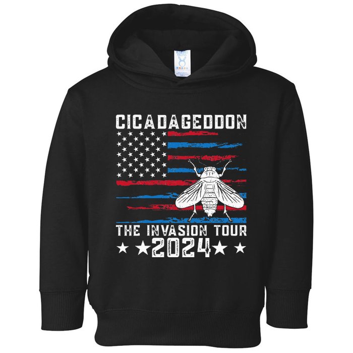 Funny Cicadageddon Invasion 2024 Cicada Event Toddler Hoodie