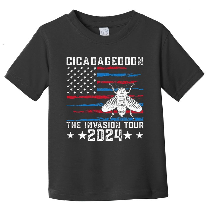 Funny Cicadageddon Invasion 2024 Cicada Event Toddler T-Shirt