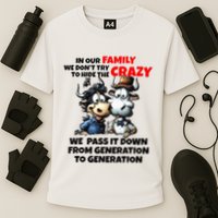 Funny Cow In Our Family We DonT Try To Hide The Crazy Performance Shirt