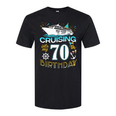 funny Cruising Into My 70 Year Old Birthday Crew Softstyle CVC T-Shirt