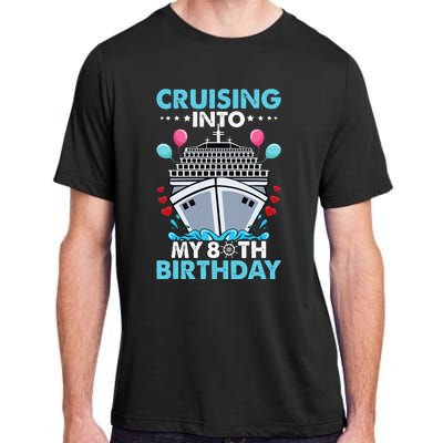 funny Cruising Into My 80th Birthday 80 Year Old Cruise Adult ChromaSoft Performance T-Shirt