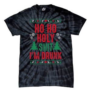 Funny Christmas I Ho Ho Holy Shit IM Drunk Tie-Dye T-Shirt