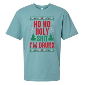 Funny Christmas I Ho Ho Holy Shit IM Drunk Sueded Cloud Jersey T-Shirt