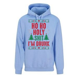 Funny Christmas I Ho Ho Holy Shit IM Drunk Unisex Surf Hoodie